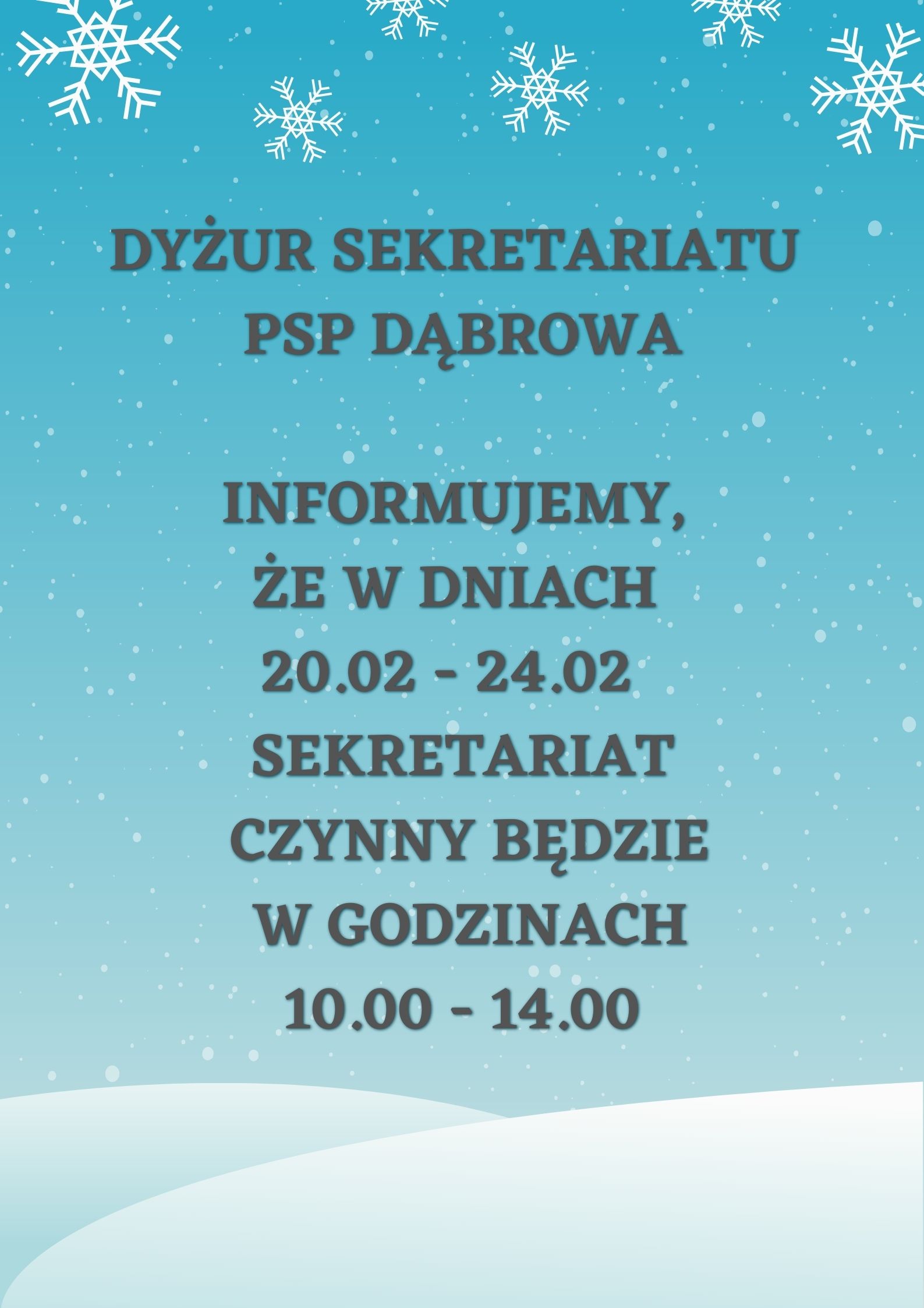Dyżury poranne 6.30 8.00 środa Część dla klas I III 02.11 Przybyła Małgorzata 09.11 Siomka Katarzyna 16.11Słomka Dorota 23.11 Sopa Barbara 30.11 Szczubiał Magdalena 07.12 Woszczycka Małgorzata 14.12 Berna 1